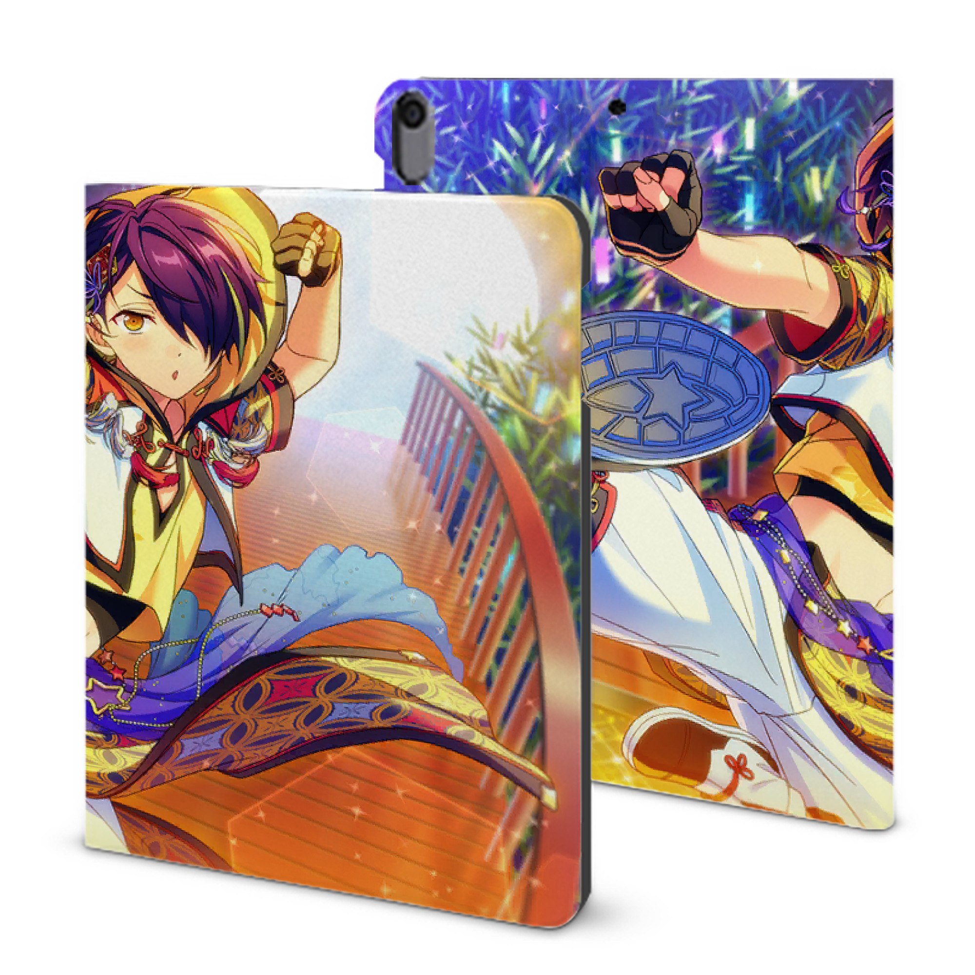 （画像用） あんさんぶるスターズ! Ensemble Stars IPad ケース ブック型 PUレザー TPU 耐衝撃 軽量 薄型 ペン収納なし 全面保護 IPad 各モデル対応